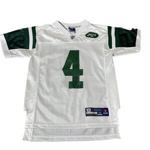 Reebok‎ NFL New York Jets Jersey M (10-12) White Brett Favre #4 Onfield